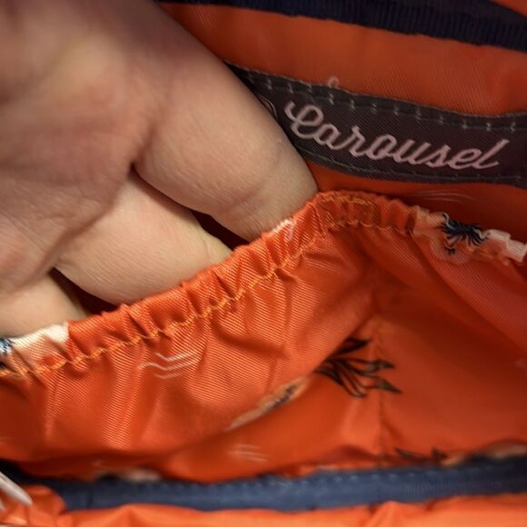 Lug Carousel Blue Floral Adjustable Convertible Belt Bag/ Crossbody RFID Purse - Picture 11 of 16